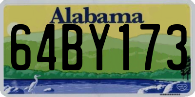 AL license plate 64BY173