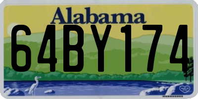 AL license plate 64BY174