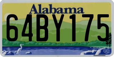AL license plate 64BY175