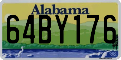 AL license plate 64BY176