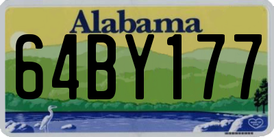 AL license plate 64BY177
