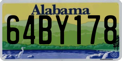AL license plate 64BY178