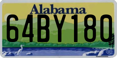 AL license plate 64BY180