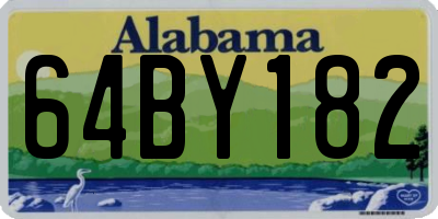 AL license plate 64BY182