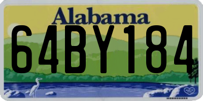 AL license plate 64BY184