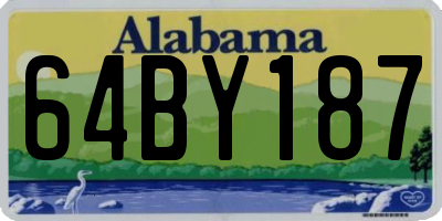 AL license plate 64BY187