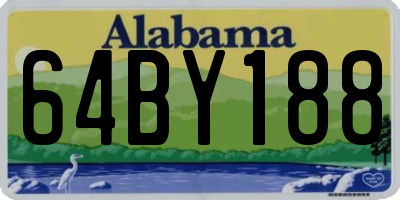 AL license plate 64BY188
