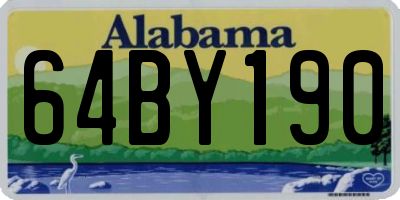 AL license plate 64BY190