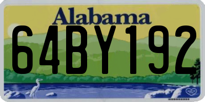 AL license plate 64BY192