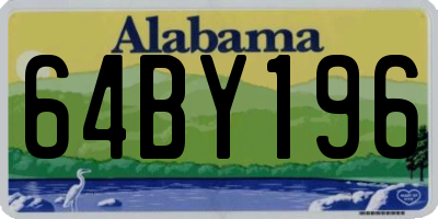 AL license plate 64BY196