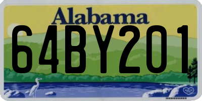 AL license plate 64BY201