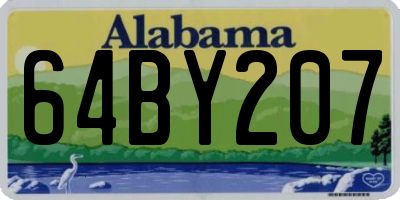 AL license plate 64BY207