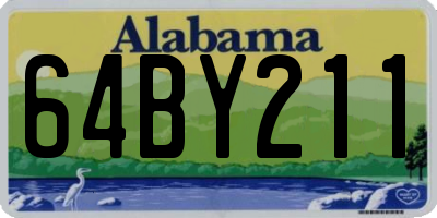 AL license plate 64BY211
