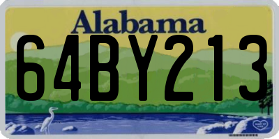 AL license plate 64BY213