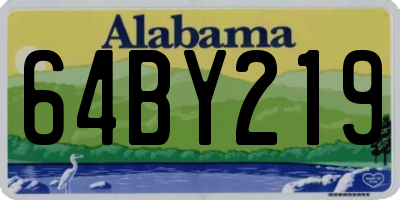 AL license plate 64BY219