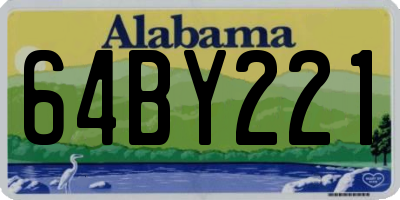 AL license plate 64BY221