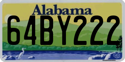 AL license plate 64BY222