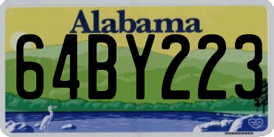 AL license plate 64BY223
