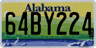 AL license plate 64BY224