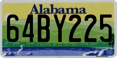AL license plate 64BY225