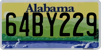AL license plate 64BY229