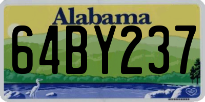 AL license plate 64BY237