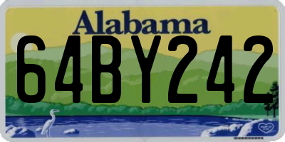 AL license plate 64BY242