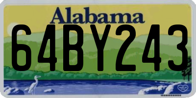 AL license plate 64BY243
