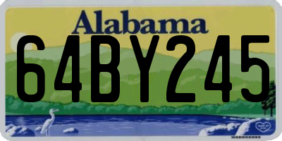 AL license plate 64BY245
