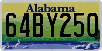 AL license plate 64BY250