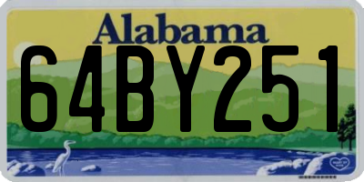 AL license plate 64BY251