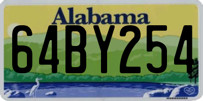 AL license plate 64BY254