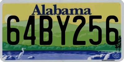 AL license plate 64BY256
