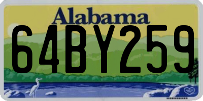 AL license plate 64BY259