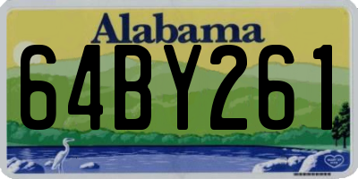 AL license plate 64BY261