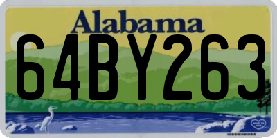 AL license plate 64BY263
