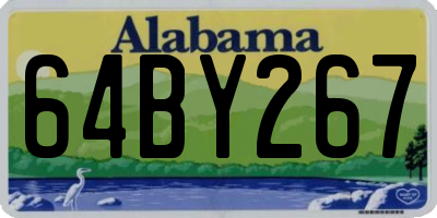 AL license plate 64BY267