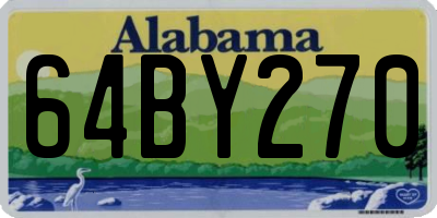 AL license plate 64BY270
