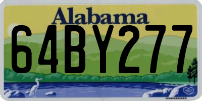 AL license plate 64BY277