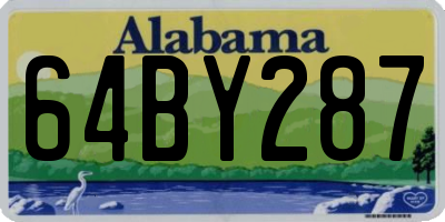 AL license plate 64BY287