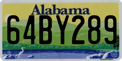 AL license plate 64BY289