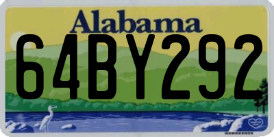 AL license plate 64BY292