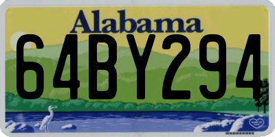 AL license plate 64BY294