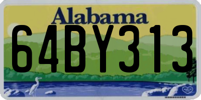 AL license plate 64BY313