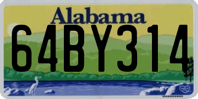 AL license plate 64BY314