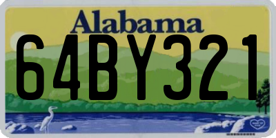 AL license plate 64BY321