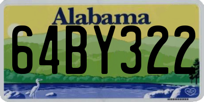 AL license plate 64BY322