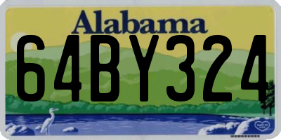 AL license plate 64BY324