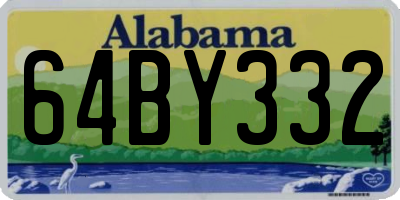 AL license plate 64BY332