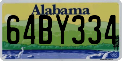 AL license plate 64BY334